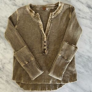 Free People One Colt Thermal Waffle Top XS